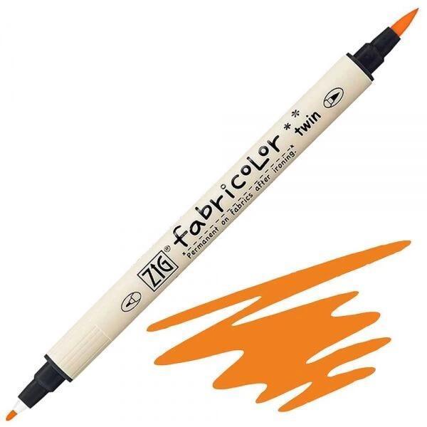 Supertrend Fabricolor Twin Çift Uçlu Kumaş Tekstil Boyama Kalemi FLUORESCENT ORANGE - Image 1