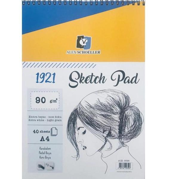 Supertrend Sketch Pad Spiralli Eskiz Çizim Defteri 90 gr. A4 40 yp. - Image 1