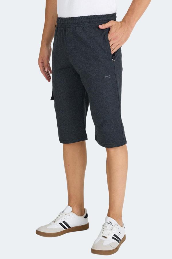 Slazenger NECK I Erkek Cepli Kapri Koyu Gri Şort - Image 1