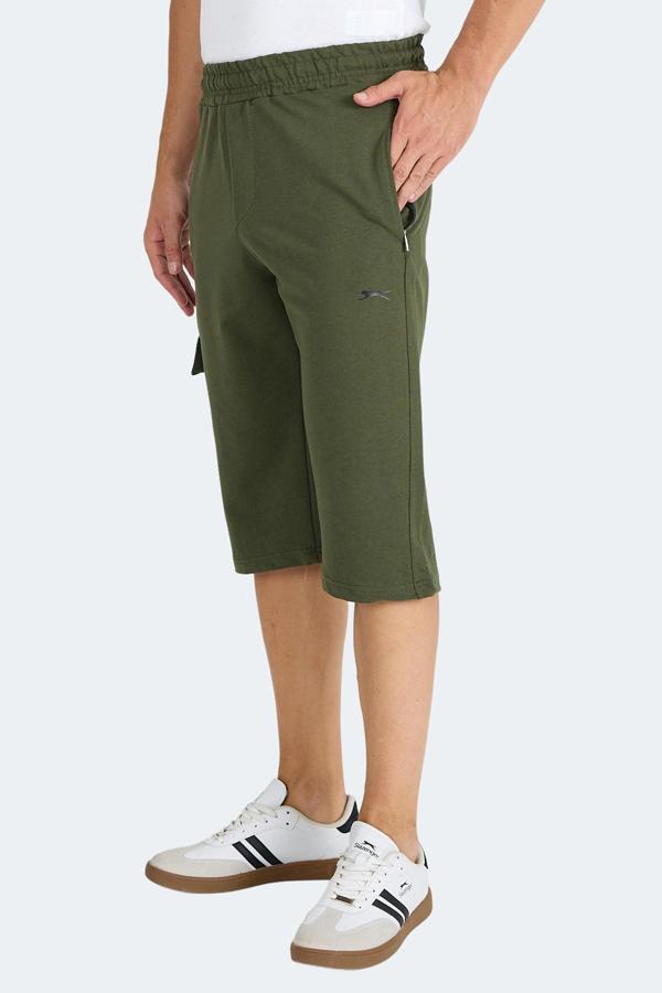 Slazenger NECK I Erkek Cepli Kapri Haki Şort - Image 1