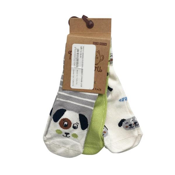 Petit Minou 3'lü Dog Bebek Çorabı 2180 - Image 1