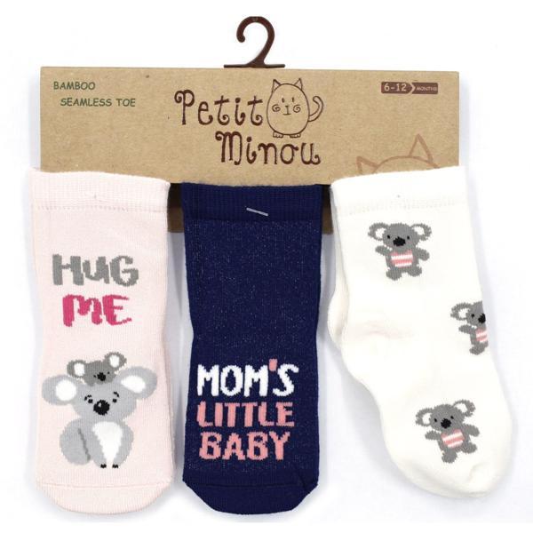 Petit Minou 3'lü Koala Bebek Çorabı 2172 - Image 1