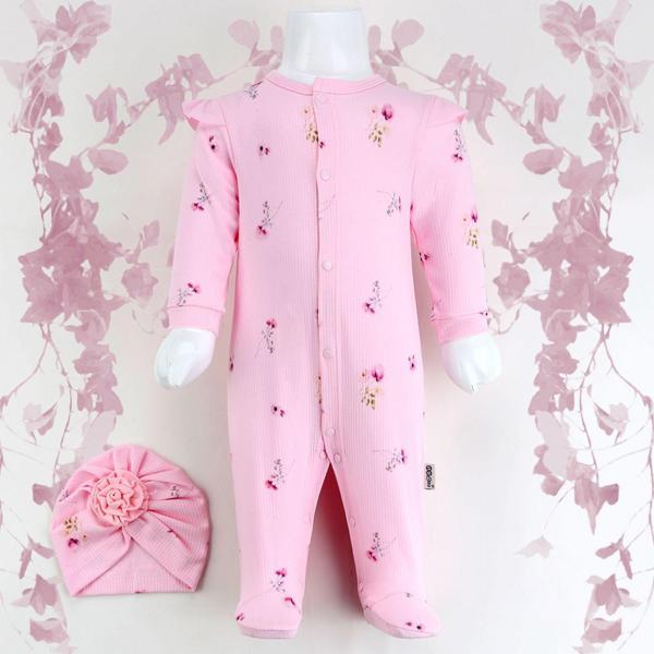 Sebi Bebe Güllü Şapkalı Bebek Tulumu 1108 - Image 1
