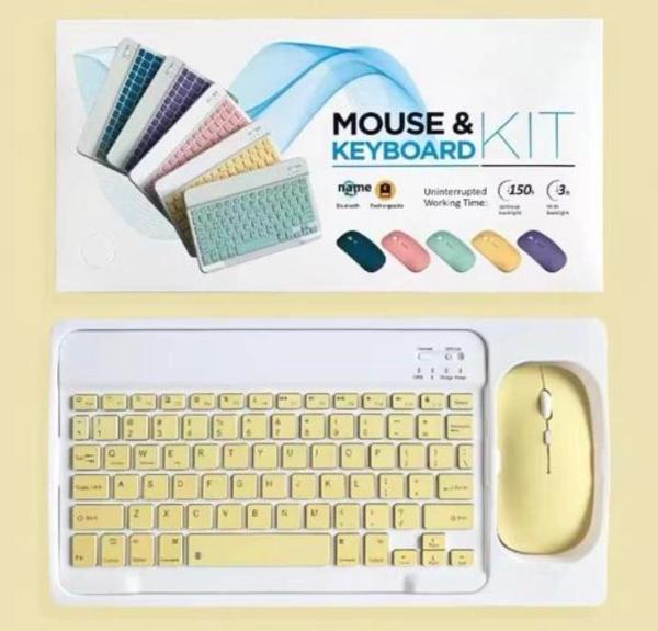 ZR20Km Sarı Kablosuz Klavye Mouse Set - Image 1