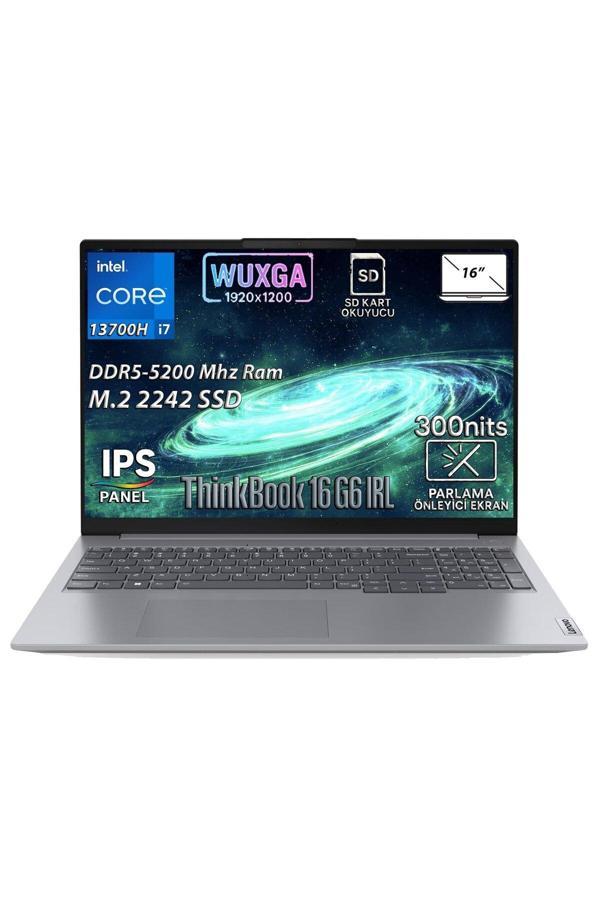 ThinkBook 16 G6 IRL Intel Core i7-13700H 16GB 512GB SSD 16" WUXGA IPS Freedos Laptop 21KH00V1TR - Image 1