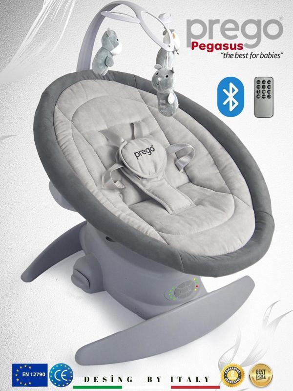 Prego Pegasus Dönebilen Elektrikli ve Pilli Otomatik Ana Kucağı Bluetoothlu - Image 1