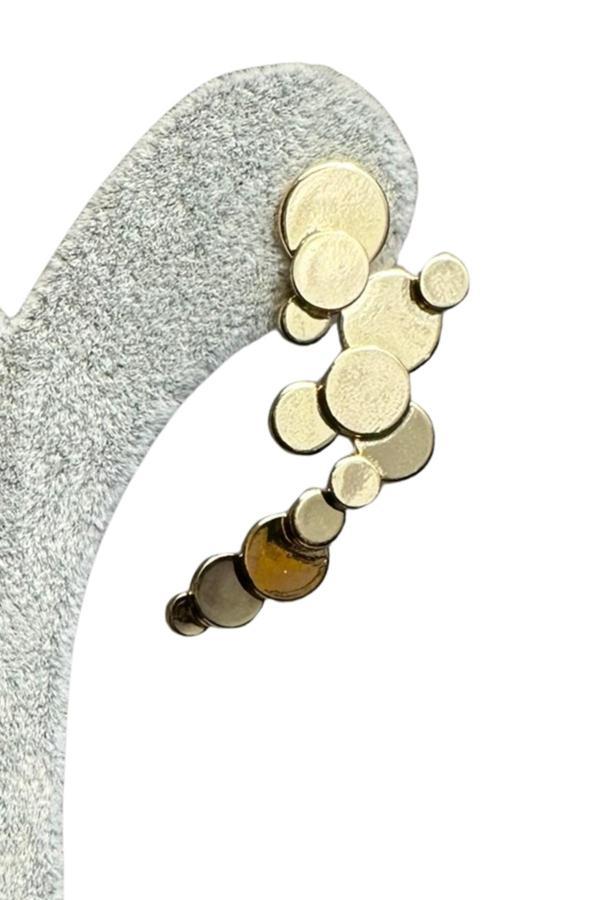 Uretti - İREM 3914 7391 Gold Halka Metal Bal Peteği Küpe - Image 1