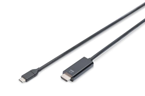 DIGITUS USB Type-C Gen2 adapter / converter cable, Type-C to HDMI A M/M, 2m, 4K/60Hz, 18GB, bl, gold - Image 1