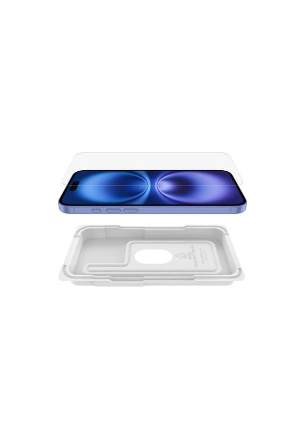 Belkin Screenforce Invisiglass İphone 16 Plus Ekran Koruyucu, Kabarcıksız Uygulama İçin Konumlandırma Kabı - Image 1