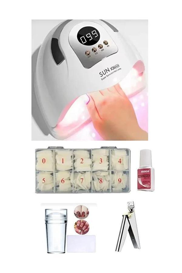 SUN X26 UV MAKİNA,KemikTips,Mxbon,TipsMakası,RubberBase,NonAcid,SuperShine SET - Image 1