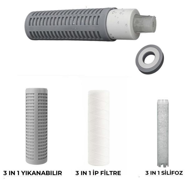 Daire Girişi Kireç Önleyici Tortu Filtreli 3 Özellikli Su Arıtma Filtresi 3 İN 1 İP FİLTRE - Image 1