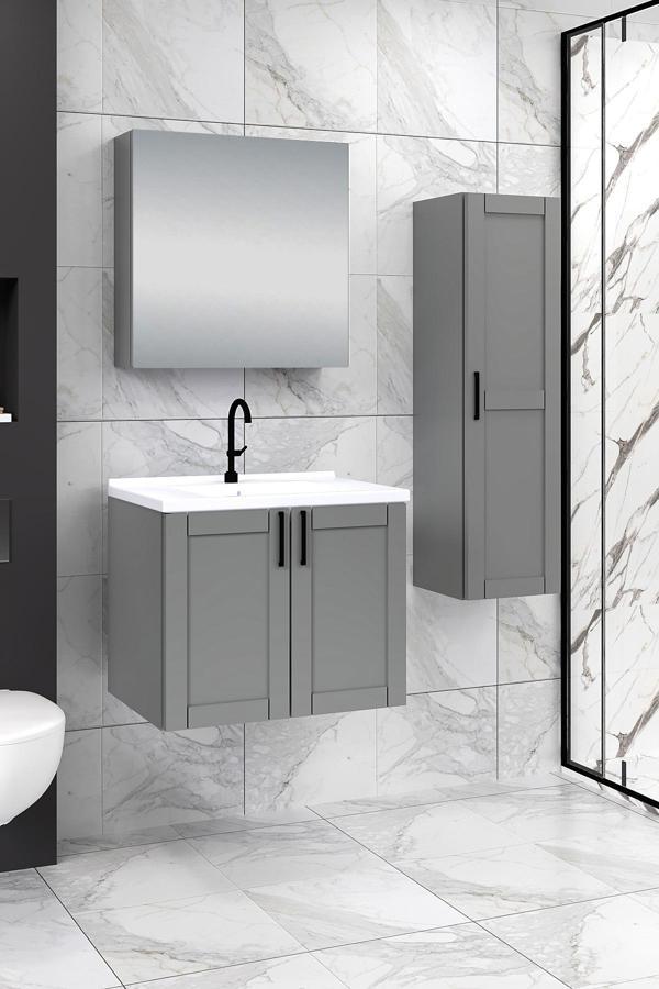 65 cm Riva Banyo Dolabı + 30 cm Riva Boy Dolabı - Image 1