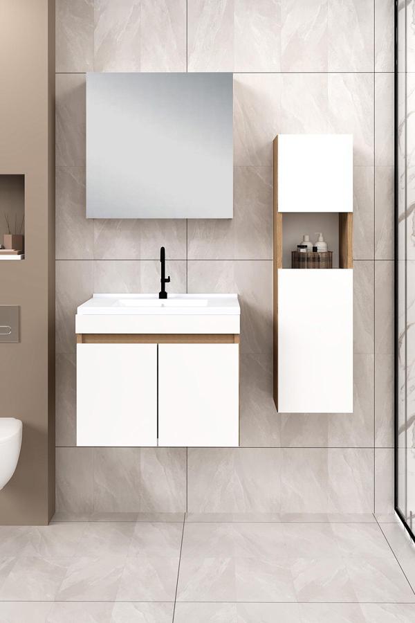 65 cm Saura Banyo Dolabı + 30 cm Saura Boy Dolabı - Image 1