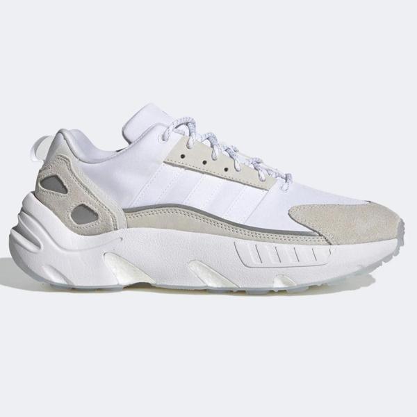 Adidas Zx Boost Leather Unisex Sneaker Hakiki Deri Günlük Spor Ayakkabı Beyaz - Image 1