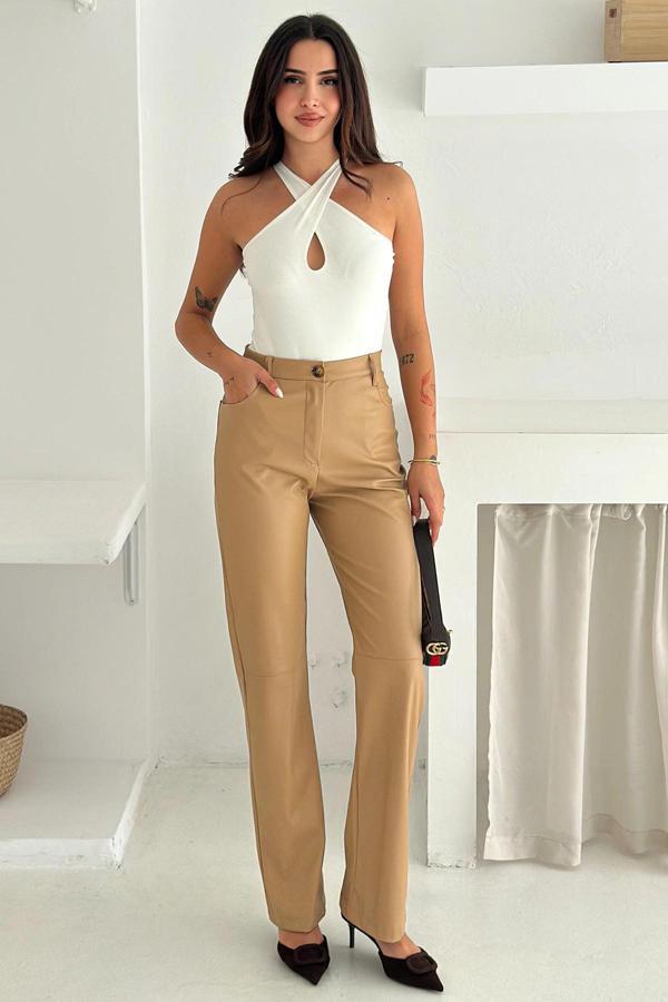 İçi Kadife Deri Pantolon - Image 1