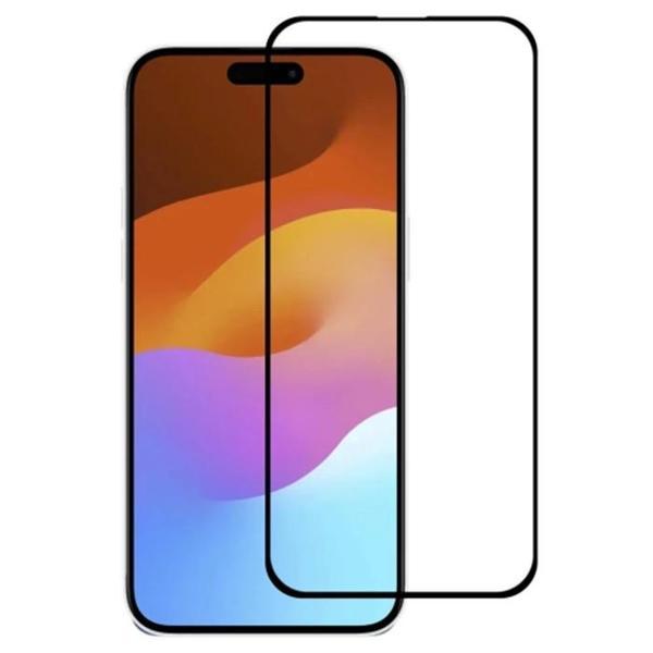 Ally iPhone 15 Plus Full Glue Tempered Kırılmaz Cam Ekran Koruyucu-(5775) - Image 1