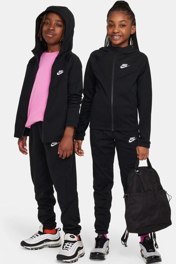 Nike Sportswear Older Kids' Tracksuit Unisex Çocuk Kapüşonlu Eşofman Takımı Siyah - Image 1