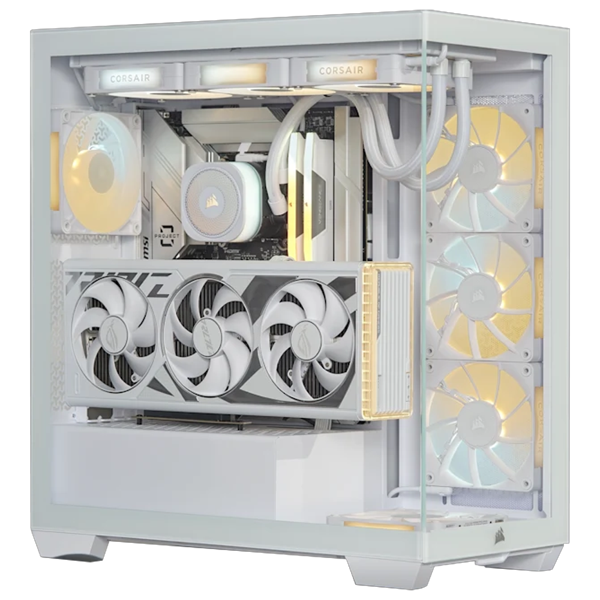 CORSAIR 3500x 850W 80+ Gold RGB Tempered Glass Beyaz ATX Mid Tower Kasa - Image 1