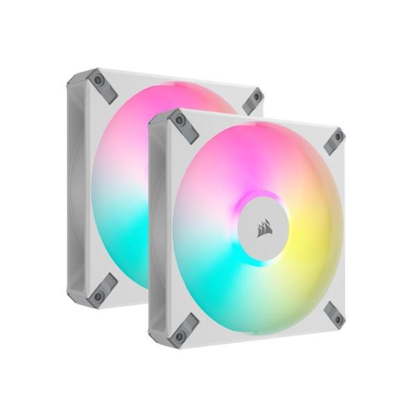 CORSAIR iCUE AF140 RGB ELITE 140mm PWM Beyaz İkili Kasa Fanı - Image 1