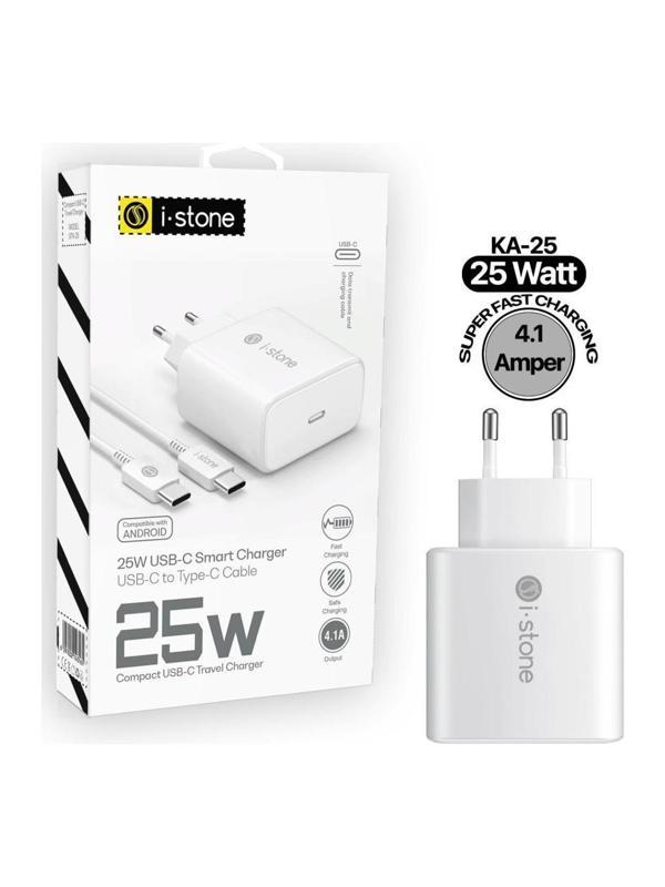 Ka 25 25W Smart Şarj Adaptörü + Type C To Type C Kablo - Image 1
