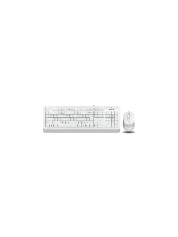 A4 Tech F1010 mm Klavye Mouse Set Beyaz USB - Image 1