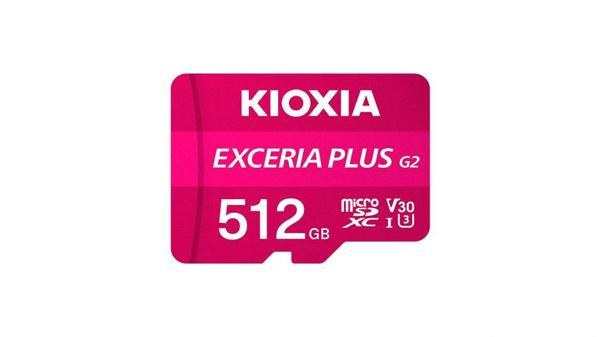 512GB KIOXIA EXCERIA PLUS G2 SDXC 4K 100/MB/s LMPL2M512GG2 - Image 1