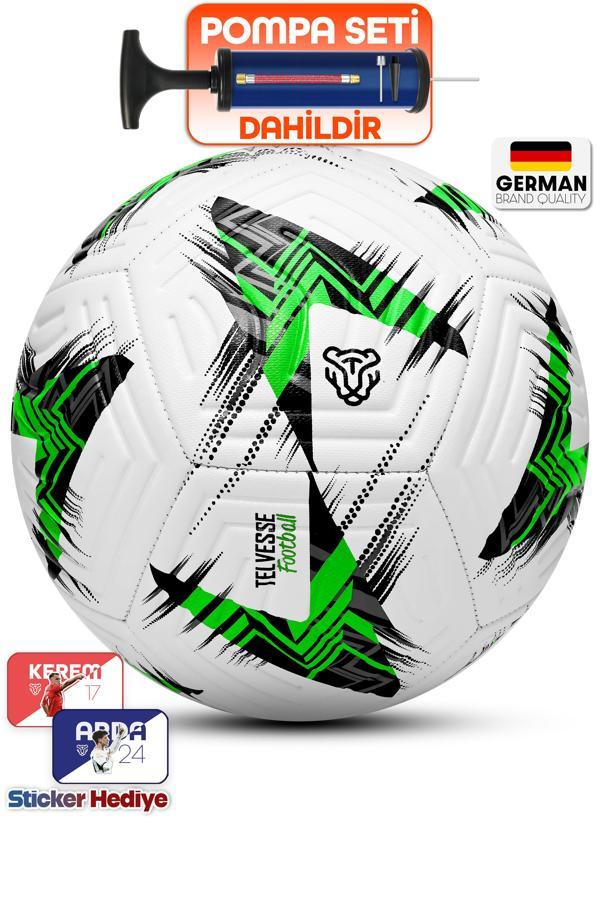 Profesyonel Futbol Topu 2025 Avrupa Pompalı Sert Zemin Halı Saha Futbol Topu No5 Yeşil 525 - Image 1
