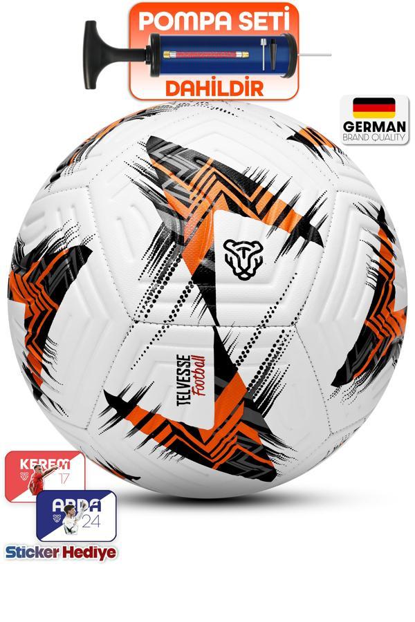 Profesyonel Futbol Topu 2025 Avrupa Pompalı Sert Zemin Halı Saha Futbol Topu No5 Turuncu 525 - Image 1