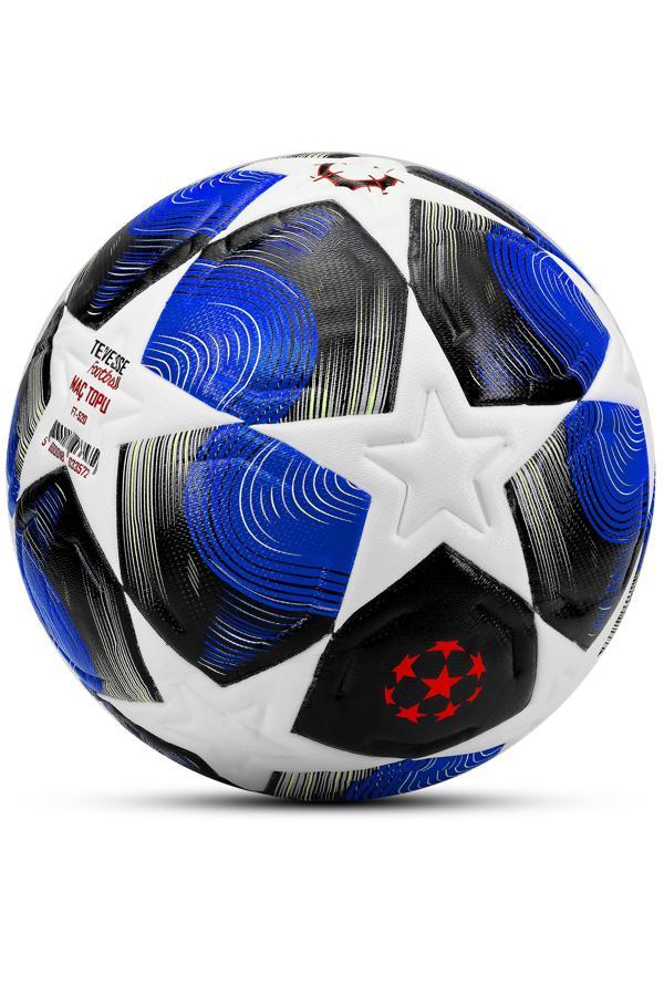PRO-Series PU Futbol Topu Lazer Kesim Şampiyonlar Beton Halı Saha Resmi Maç Futbol Topu Mavi 520 - Image 1