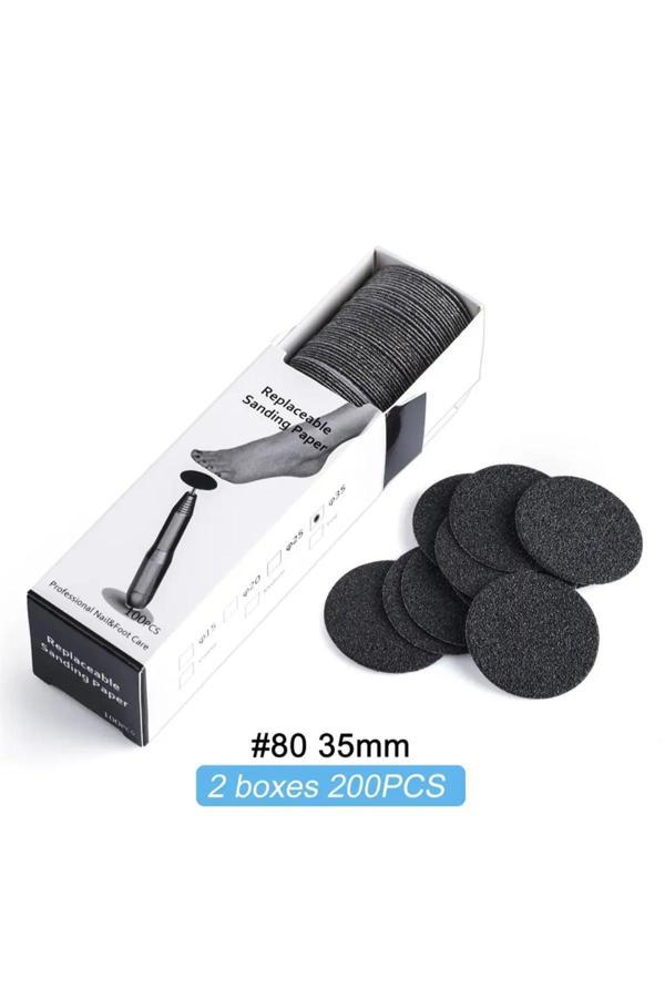 Ellea Nail Pododisk Yedek Zımpara Large 35 Mm 200 Adet 80 Grit - Image 1