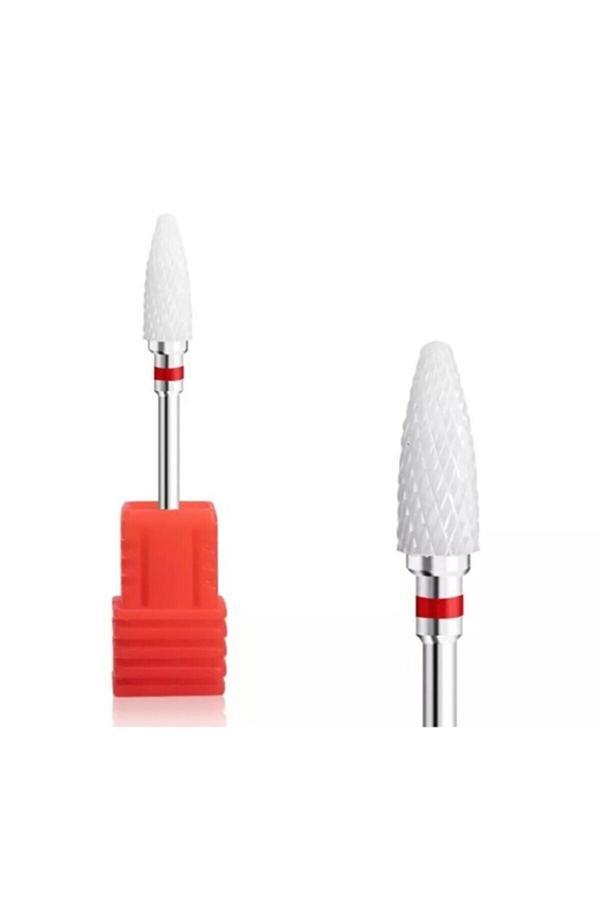 Ellea Nail Seramik Kırmızı Freze Uç Mısır - Image 1