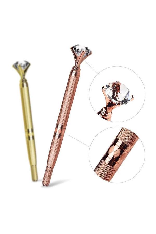 Ellea Nail Ellea Taşlı Microblading Kalem Rose Gold - Image 1