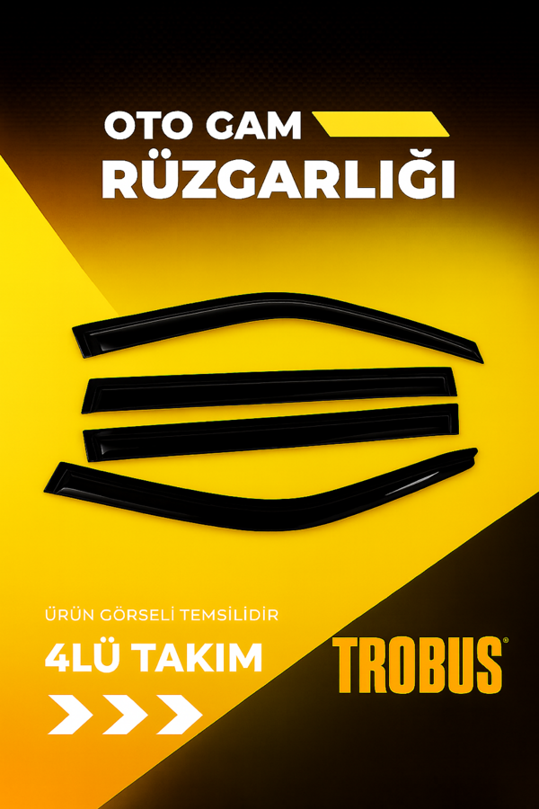 Ford Escord Stw Tüm 4'lü Mügen Tip Cam Rüzgarlığı - Image 1