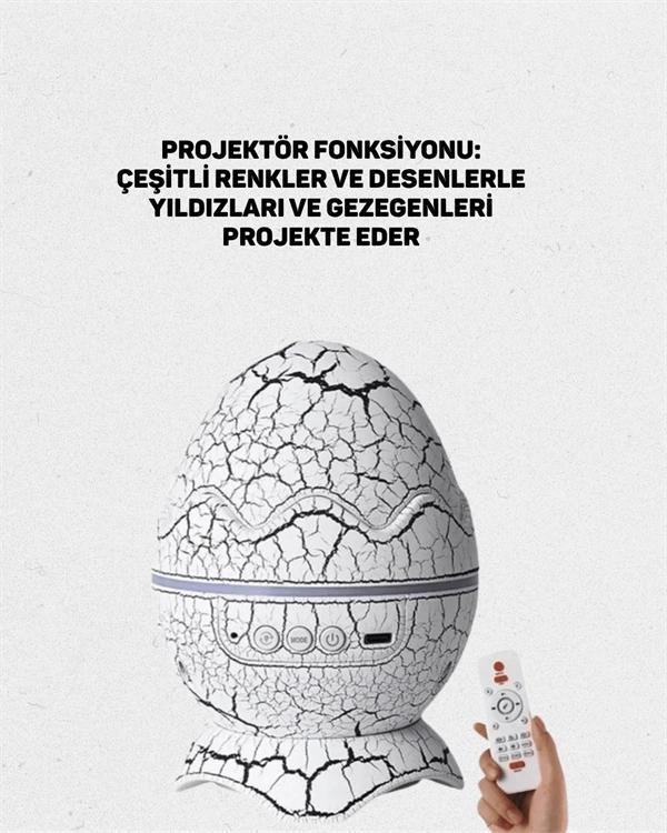 Dinozor Yumurtası Tasarımlı Projektörlü Gece Lambası - Image 1