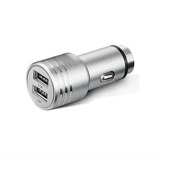 Çift USB Araç Şarj Cihazı Metal Yüksek Kalite - Image 1