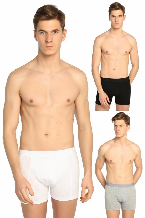 Tutku Erkek Pamuklu Likralı Boxer Paçalı Don 10'lu Paket - Image 1