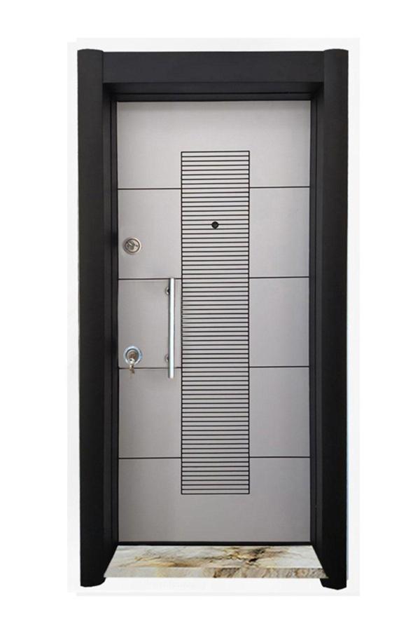 Tezdoor Çelik Kapı, Tırnaklı Çelik Kapı Daire Kapısı, Çelik Kapı, Ahşap Desenli Çelik Kapı Sol - Image 1
