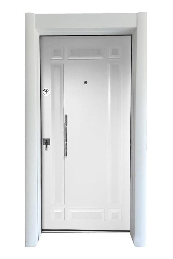 Tezdoor Sac Kasa, Tırnaklı Çelik Kapı, Daire Kapısı, Çelik Kapı, Ahşap Desenli Çelik Kapı Sol Açılım - Image 1