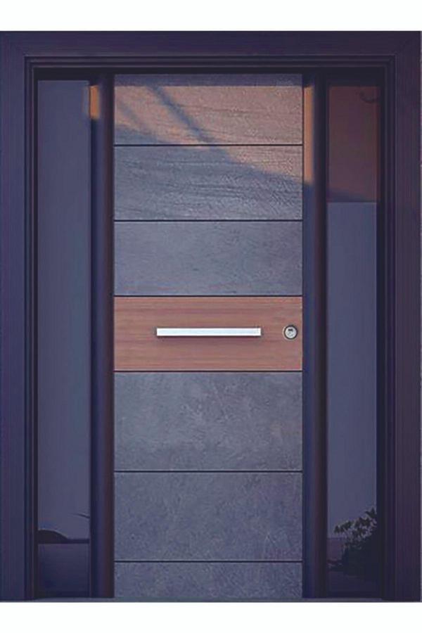 Tezdoor Villa Kapısı Fiyatları Siyah Kasalı Lüks Villa Kapısı, Apartman Kapısı, Dış Mekan Kapısı Sol Açılım - Image 1
