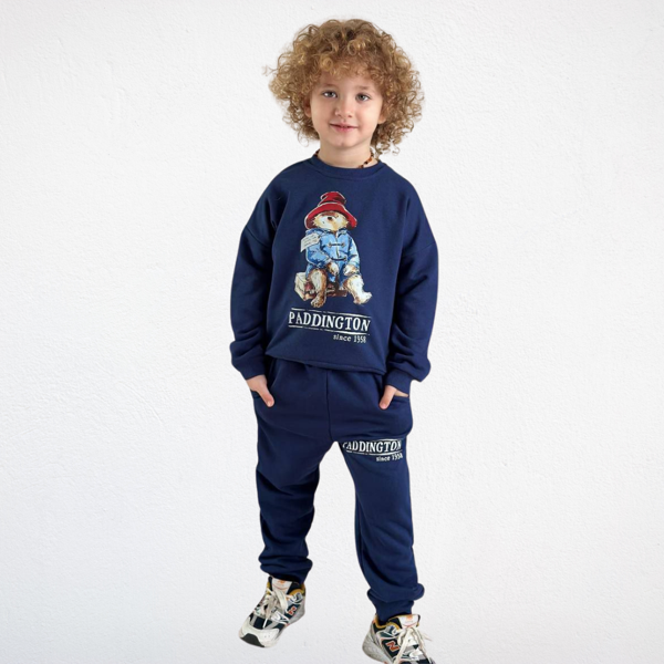 "Paddington" Baskılı Alt Üst Takım – Lacivert - Image 1