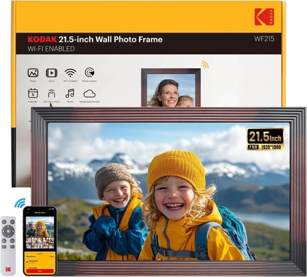 Kodak 21.5 Inc WiFi Dijital Fotoğraf Çerçevesi 1920x1080 FHD IPS Ekran Kumandalı - Image 1