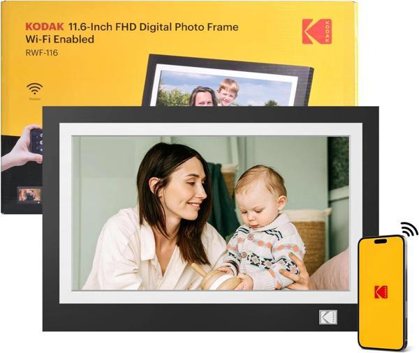 Kodak 11.6 Inc WiFi Dijital Fotoğraf Çerçevesi, 1366x768 HD IPS Dokunmatik Ekran - Image 1
