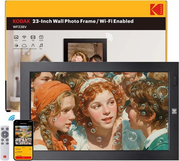 KODAK 23.8 Inc WiFi Dijital Fotoğraf Çerçevesi, 1920x1080 FHD IPS Ekran - Image 1