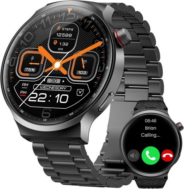 AMAZTIM Akıllı Saat, 1,85 Inc Ultra Büyük HD Ekran,120 Günlük Pil Ömrü - Image 1