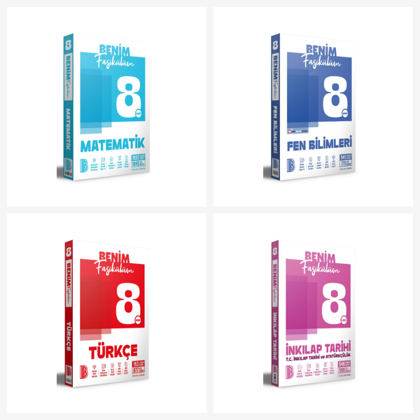 Benim Hocam 8. Sınıf Tüm Dersler Benim Fasikülüm Seti 4 Kitap Benim Hocam Yayınları - Bi bigelio - Image 1
