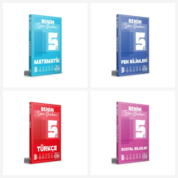 Benim Hocam 5. Sınıf Tüm Dersler Soru Bankam Seti 4 Kitap Benim Hocam Yayınları - Benim Hocam Yayınları - Image 1