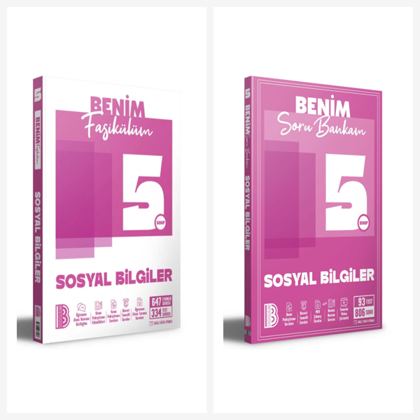 Benim Hocam 5. Sınıf Sosyal Bilgiler Benim Fasikülüm + Soru Bankası Seti 2 Kitap Benim Hocam Yayınla - Bi bigelio - Image 1