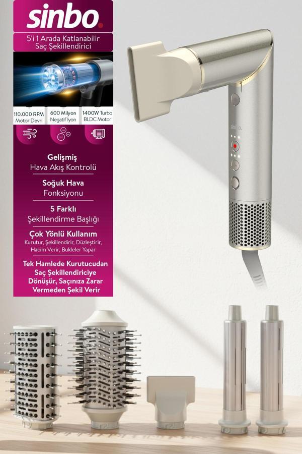 Sinbo SHD-1721 Saç Şekillendirme Cihazı - Şampanya - Image 1