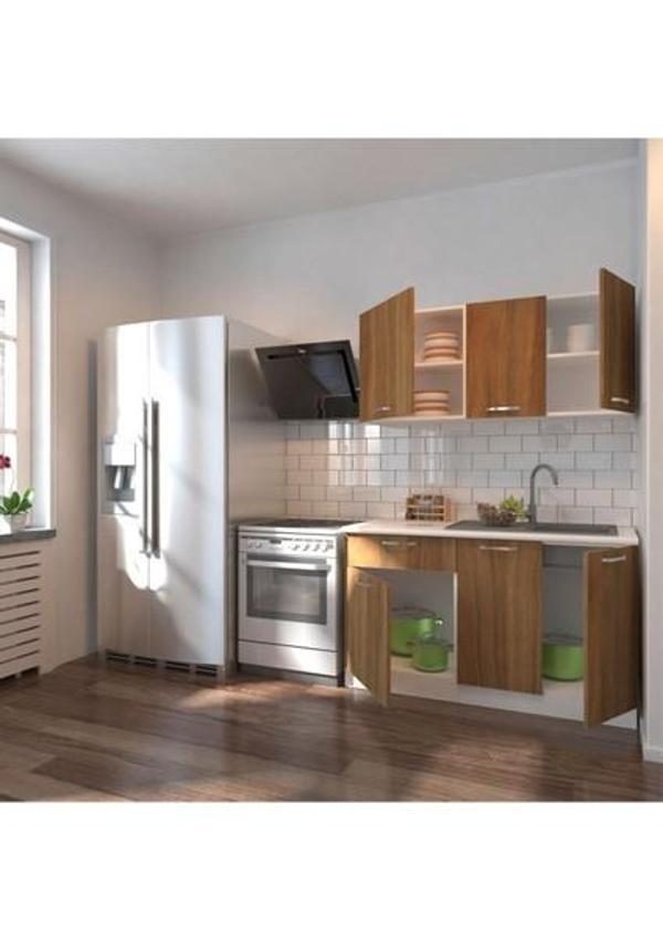 Tdesigno Inci Hazır Mutfak Dolabı 140 Cm - Tezgah Dahil  - Image 1