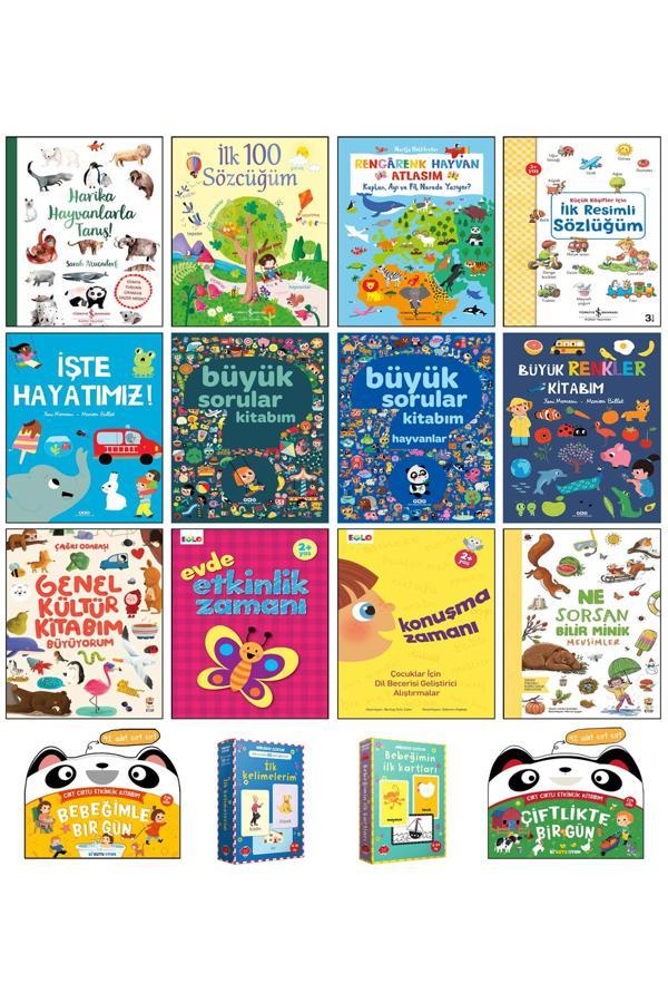 İlk 100 Sözcüğüm Büyük Sorular Kitabım Genel Kültür Kitabım Büyüyorum Bebek Kitapları Kartları - İş Bankası Kültür Yayınları - Image 1